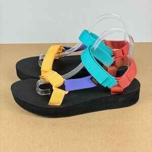 Teva Midform Universal Multicolor Sandals Womens 8 Hook and Loop Platform